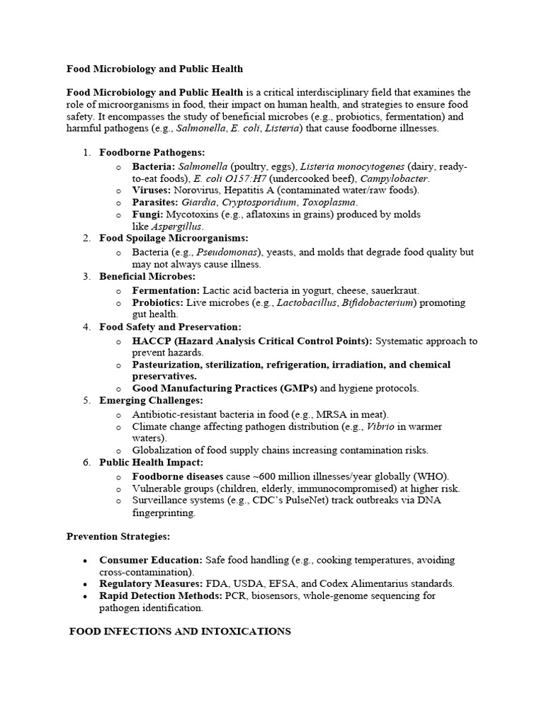 Food Infections and Intoxications | PDF | Foodborne Illness | Infection