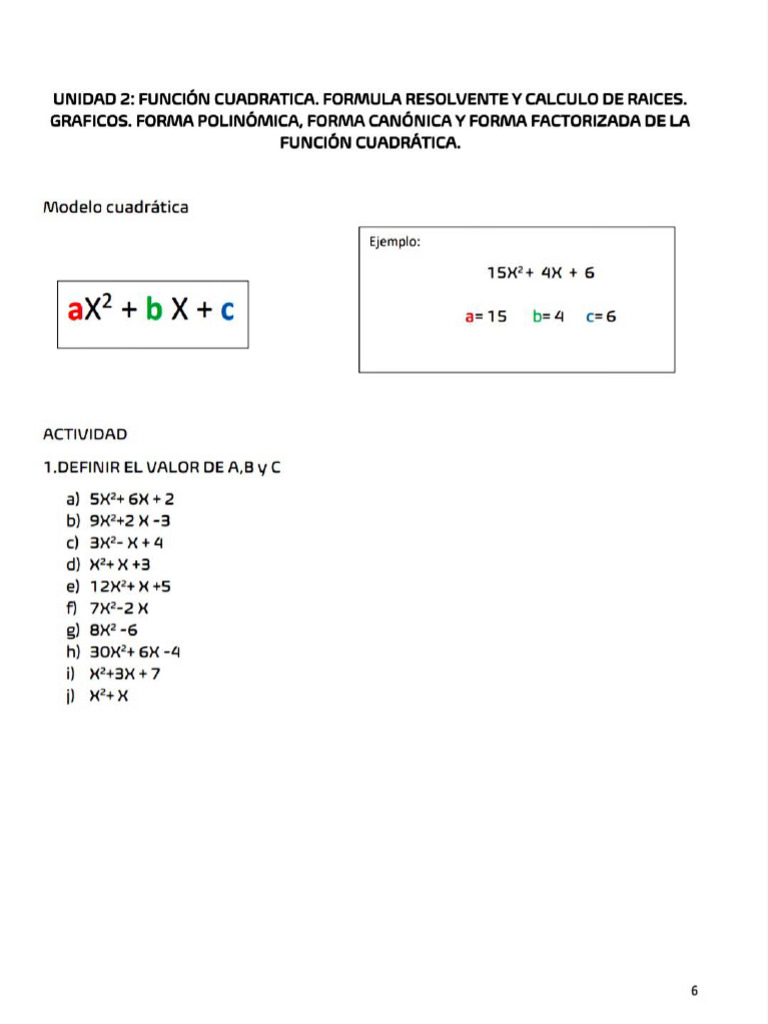 Función Cuadratica - Adecuado | PDF | Ecuaciones | Ecuación cuadrática