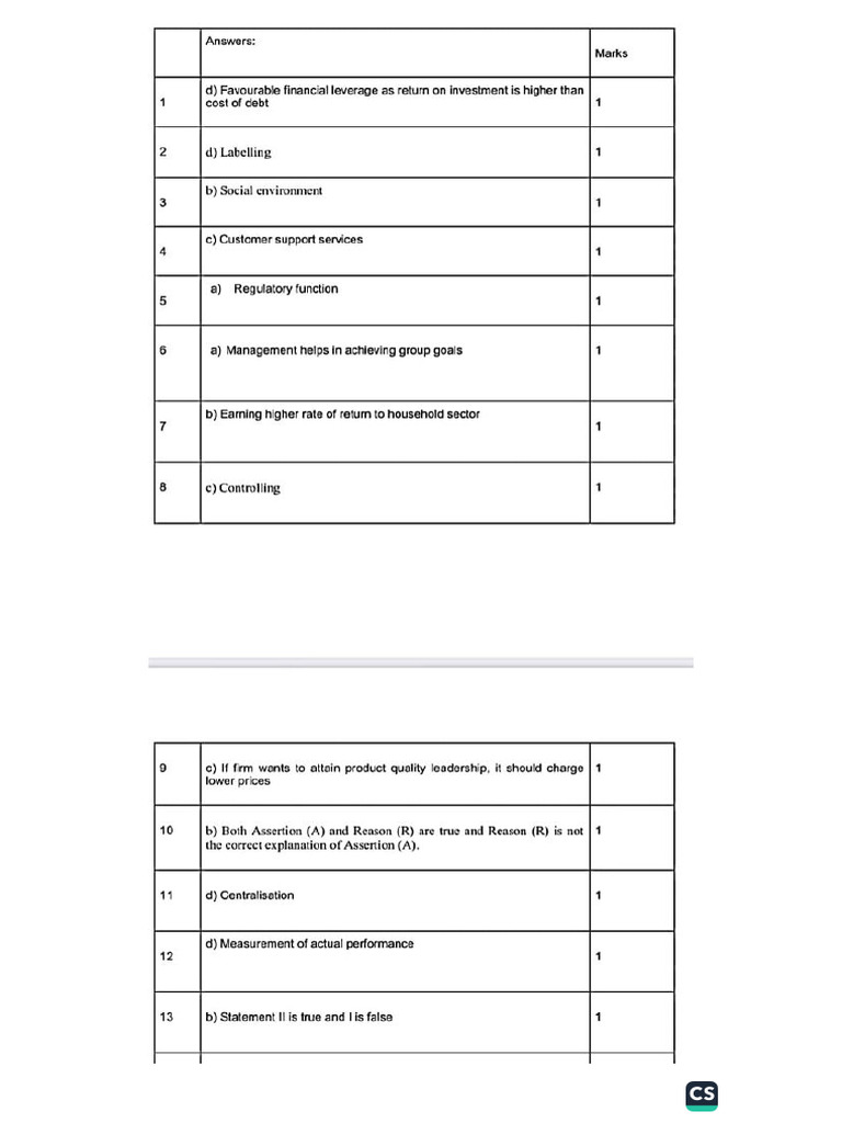 BST Paper 5 Answer | PDF