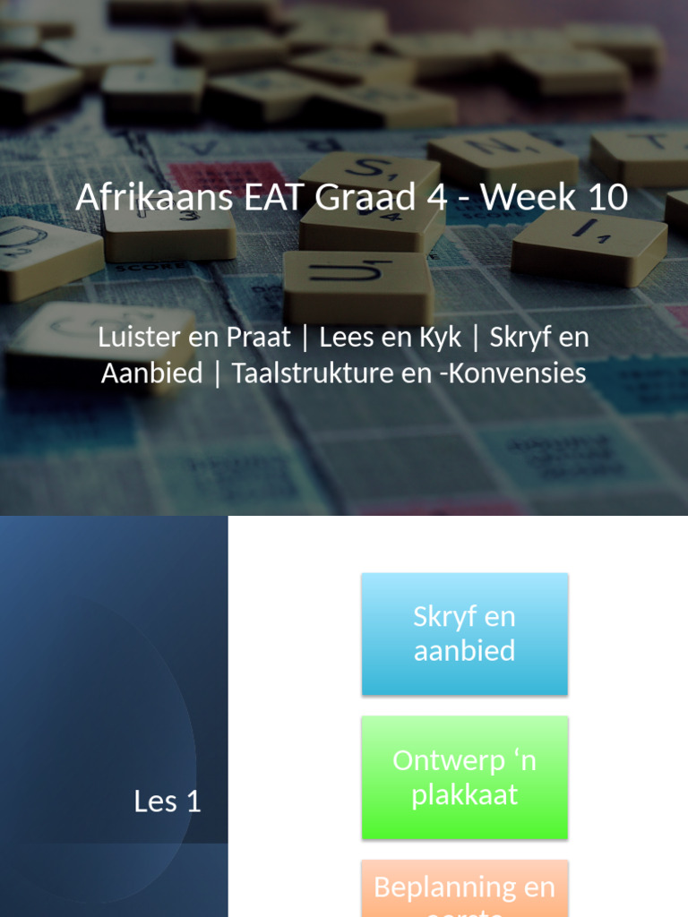 Afrikaans Gr4 Week10 | PDF