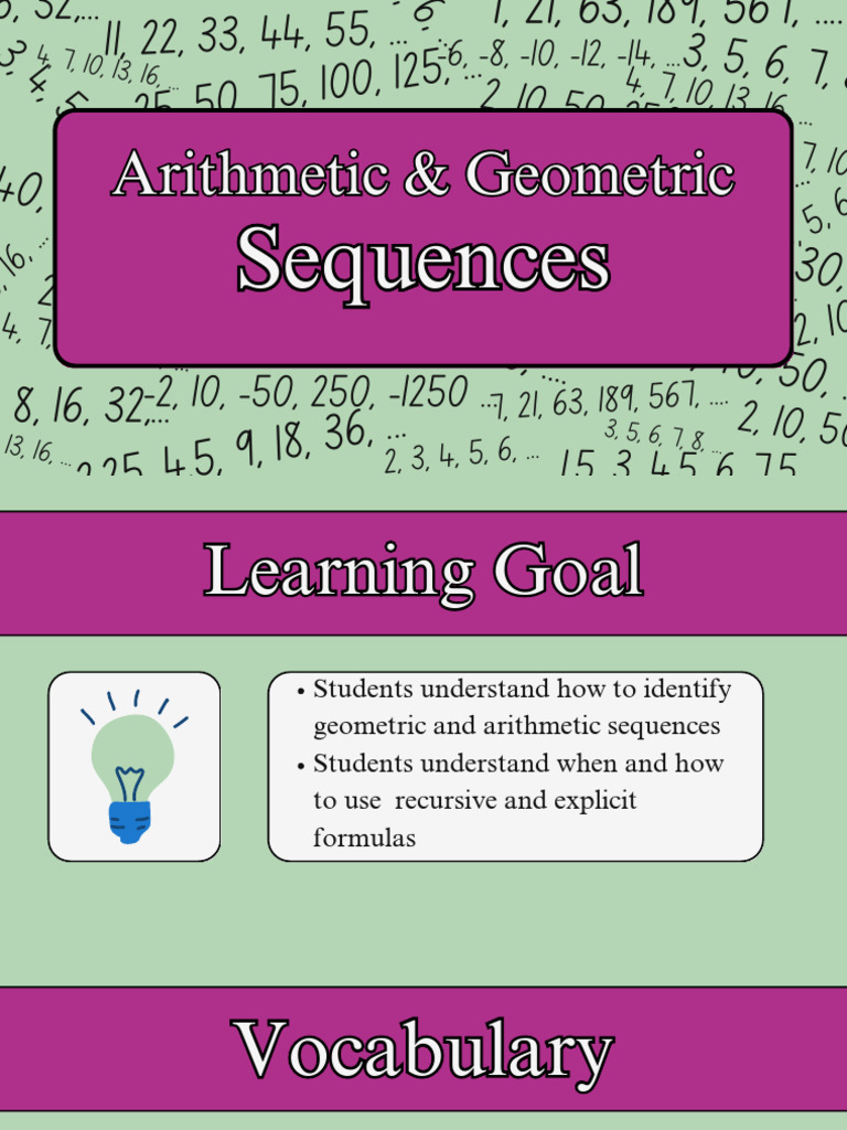 M5 - Arithmetic Geometric Sequences | PDF | Numbers | Mathematics