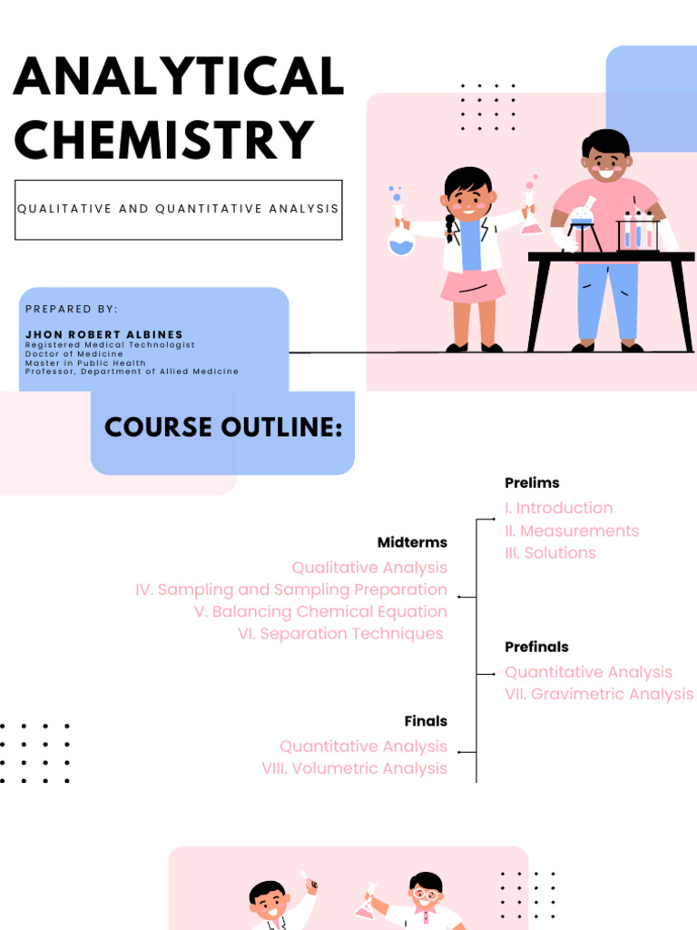 Analytical Chemistry Course Overview | PDF | Mole (Unit) | Analytical ...