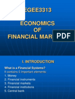 EGEE3313 Economics OF Financial Markets