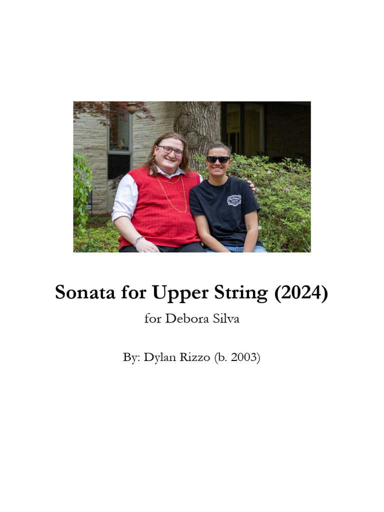 Sonata For Upper String (Debs Piece) - Full Score | PDF | Viola | Sonata