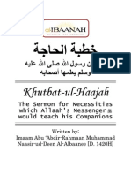 Khutbat Ul Haajah-Sermon for Necessities By Shaykh Al Albanee