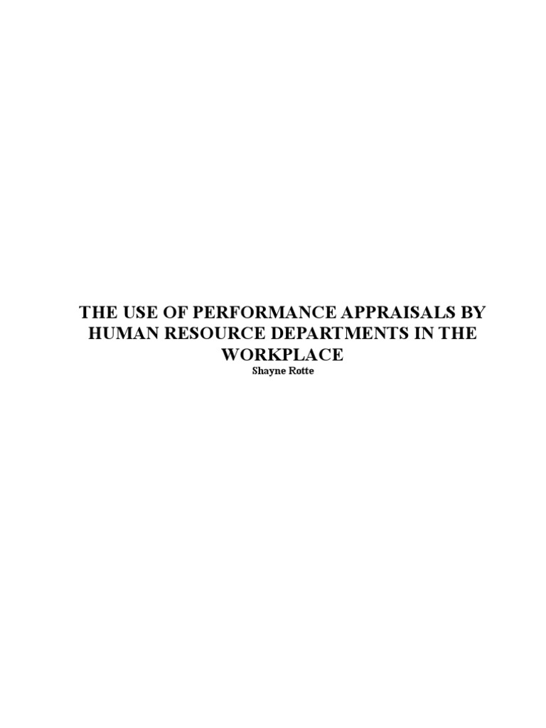 Performance Appraisals in HR Management | PDF | Performance Appraisal ...