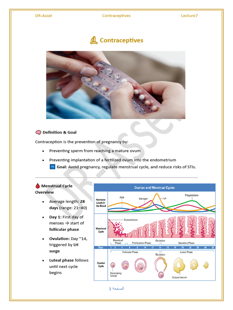 Comprehensive Guide to Contraceptives | PDF | Combined Oral ...