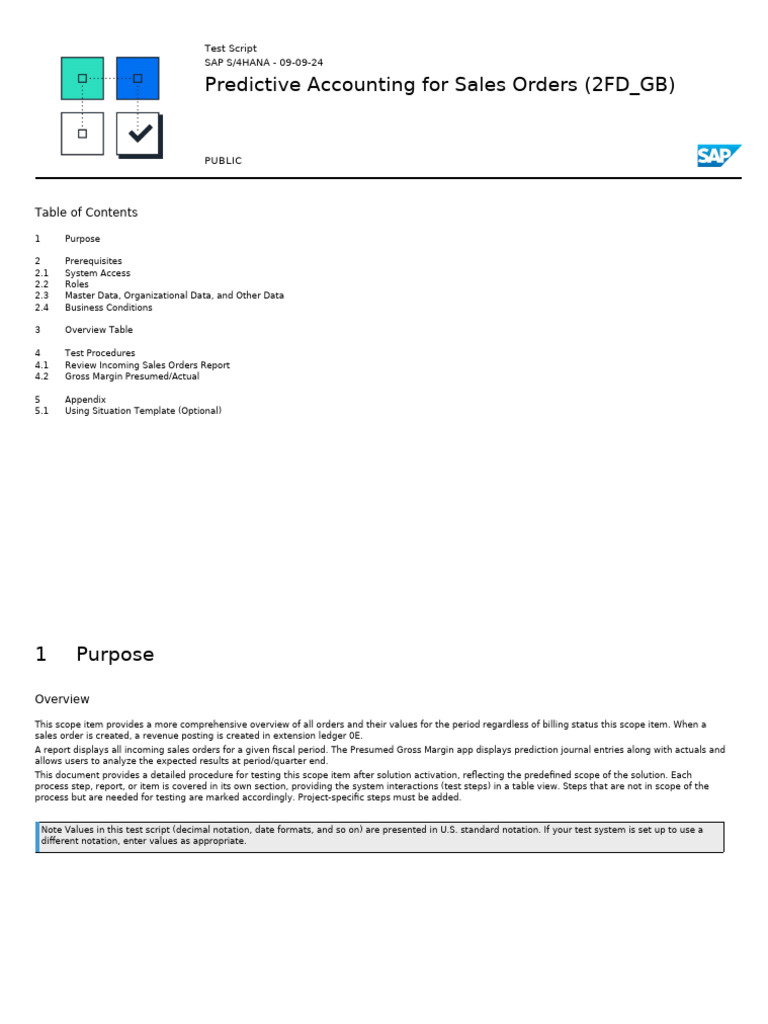 SAP S/4HANA Predictive Accounting Test | PDF | Databases | Invoice