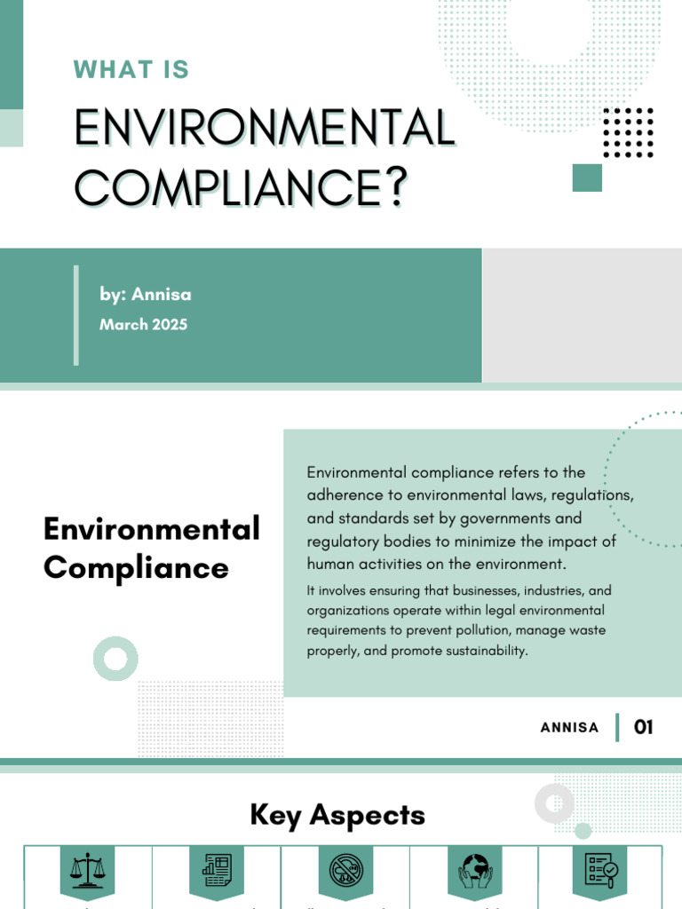 What Is Environmental Compliance by Annisa | PDF | Regulatory ...