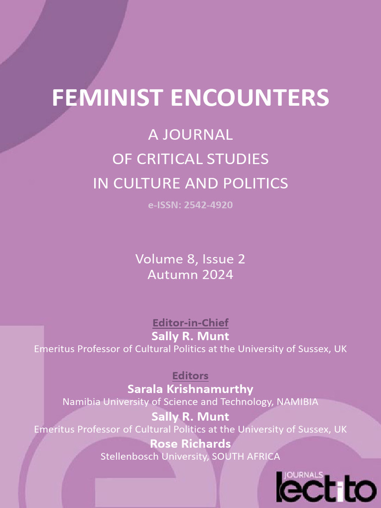 Feminist Encounters Journal Overview | PDF | Feminism | Gender Studies