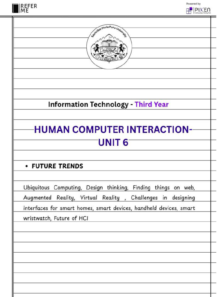 New HCI Unit 6 | PDF