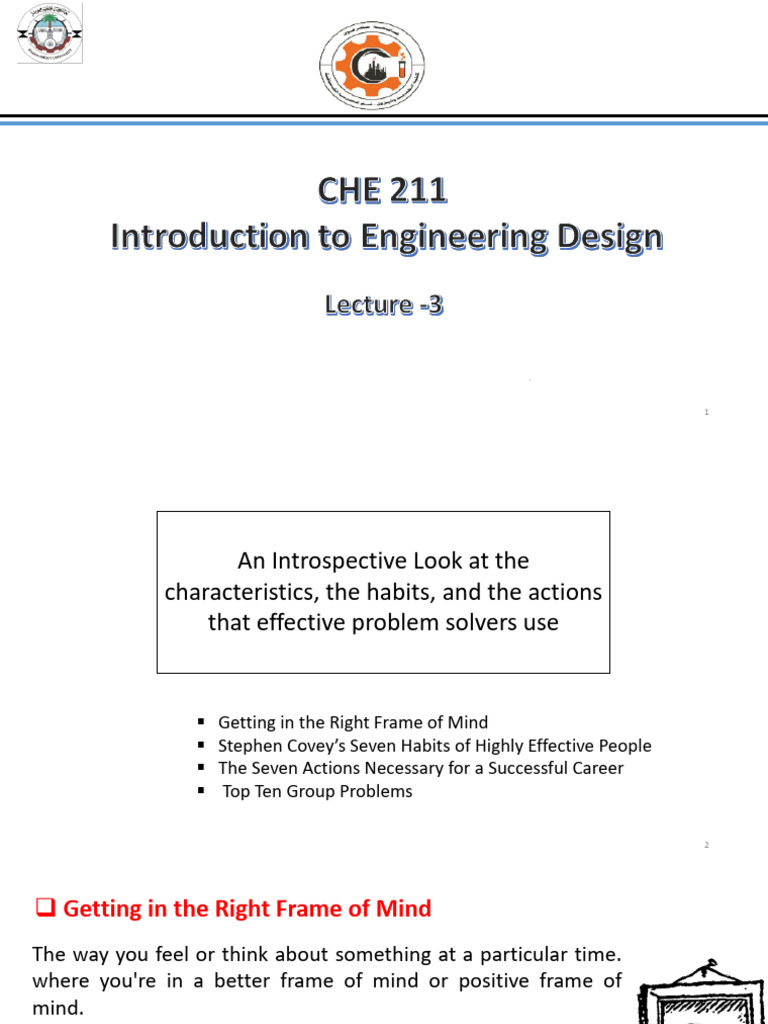 Effective Problem Solving in Engineering Design | PDF | Mind ...