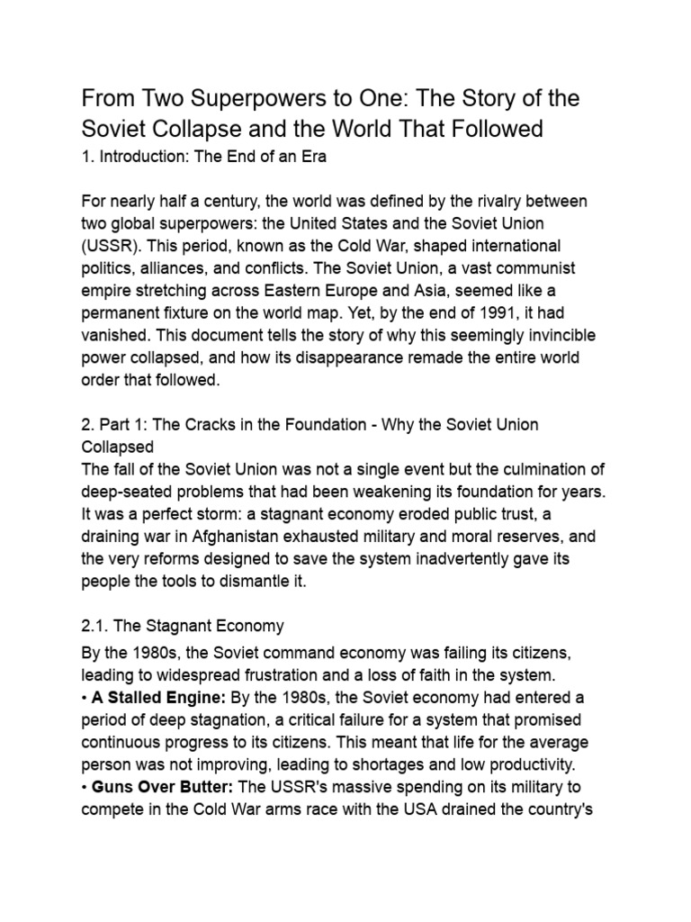 Soviet Union Collapse and Global Impact | PDF | World Politics | Soviet ...