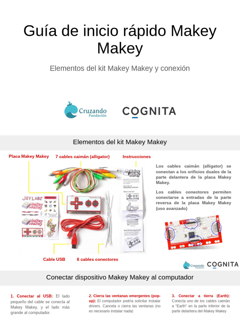 Guía Rápida Makey Makey | PDF | USB | Conector eléctrico