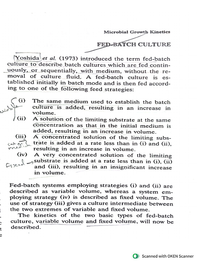 Fed Batch Fermentation | PDF