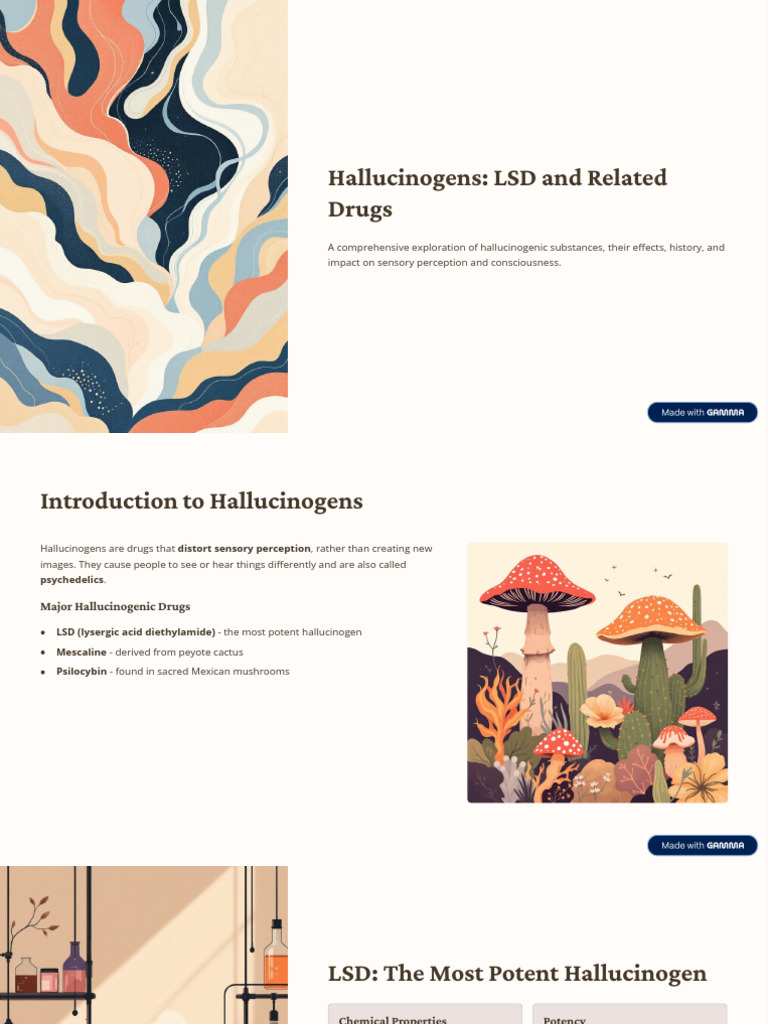 Hallucinogens: LSD, Mescaline, Psilocybin | PDF | Hallucinogen ...