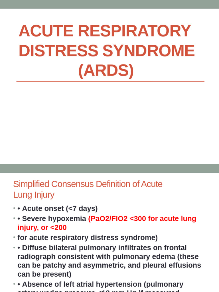 Understanding Acute Respiratory Distress Syndrome | PDF | Immunology ...