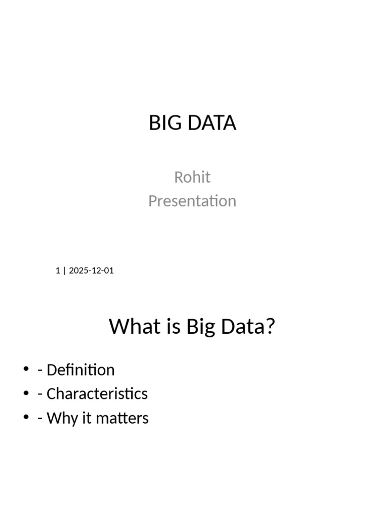Big Data Presentation Rohit | PDF