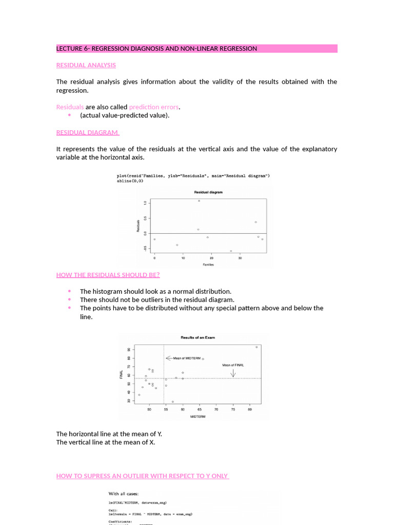Lecture 6-Regression Diagnosis and Non-Linear Regression - Nuria Muñoz ...