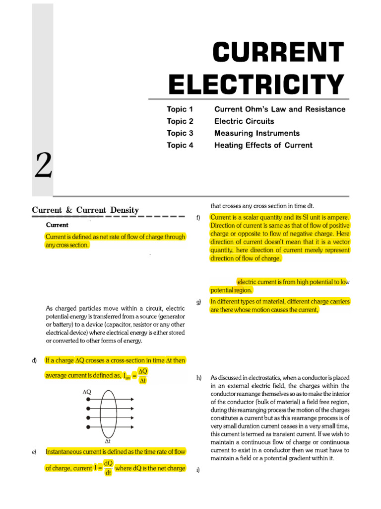 Current Electricity | PDF