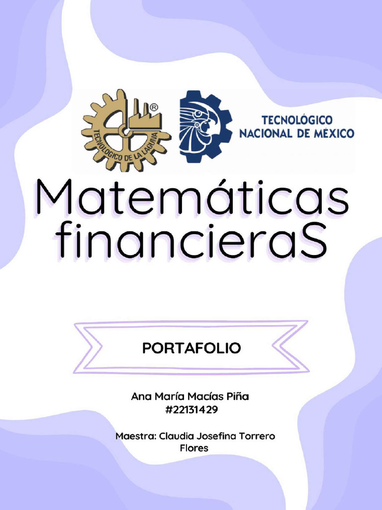 Portada Matemáticas Financieras | PDF
