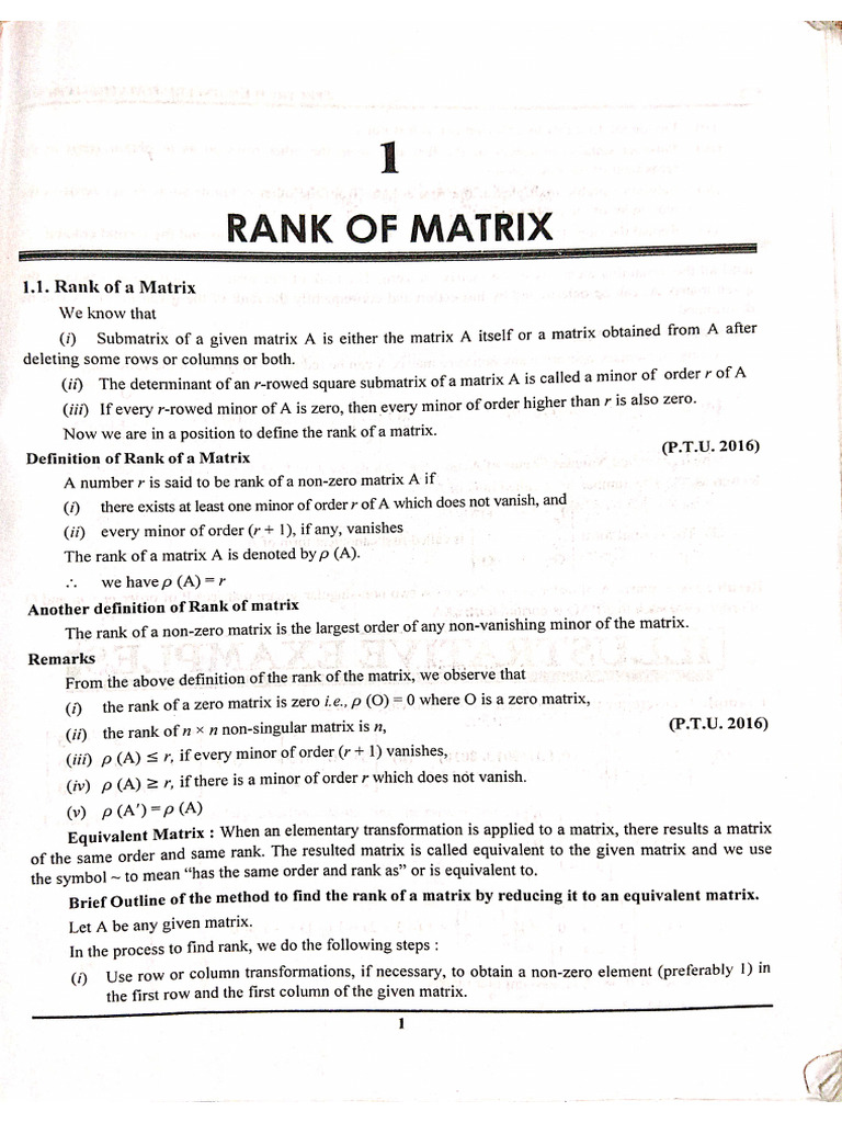 Chapter Linear Algebra | PDF