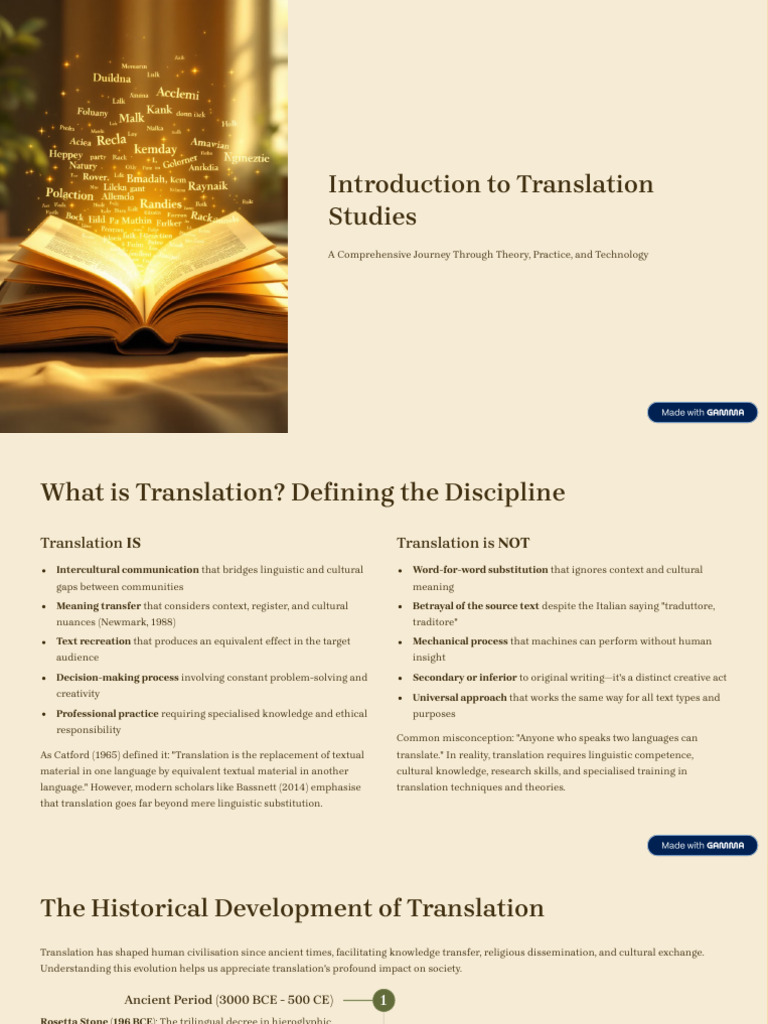Overview of Translation Studies | PDF | Translations | Linguistics