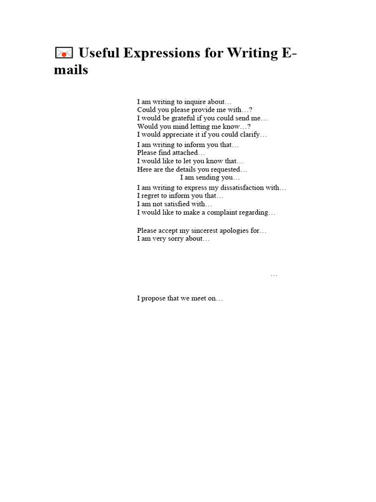 Essential Email Writing Expressions | PDF