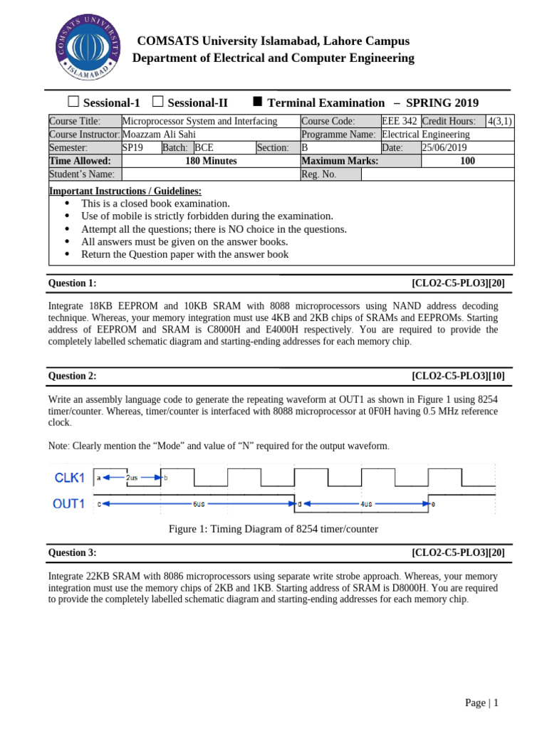 EEE-342 - MicroprocessorSystemsandInterfacing - BTE - Theory - Terminal ...