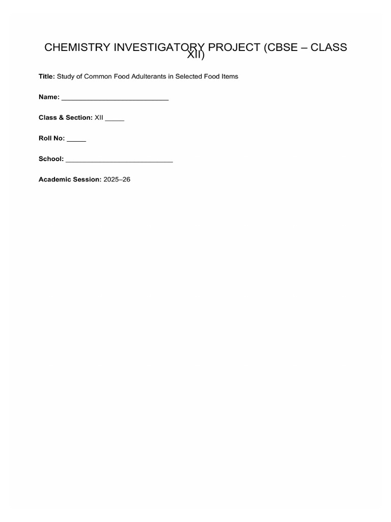 CBSE Class 12 Chemistry Topper Level Project 10 12 Pages-Images-0 | PDF