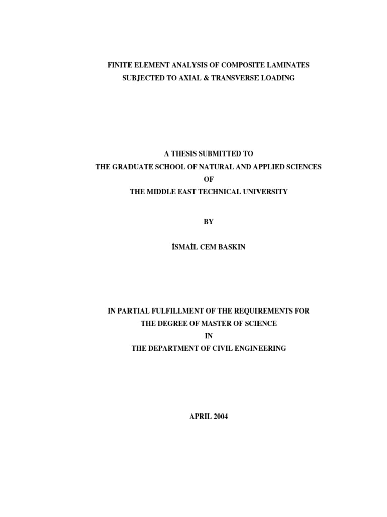 Finite Element Analysis of Composite Laminates | PDF | Composite ...