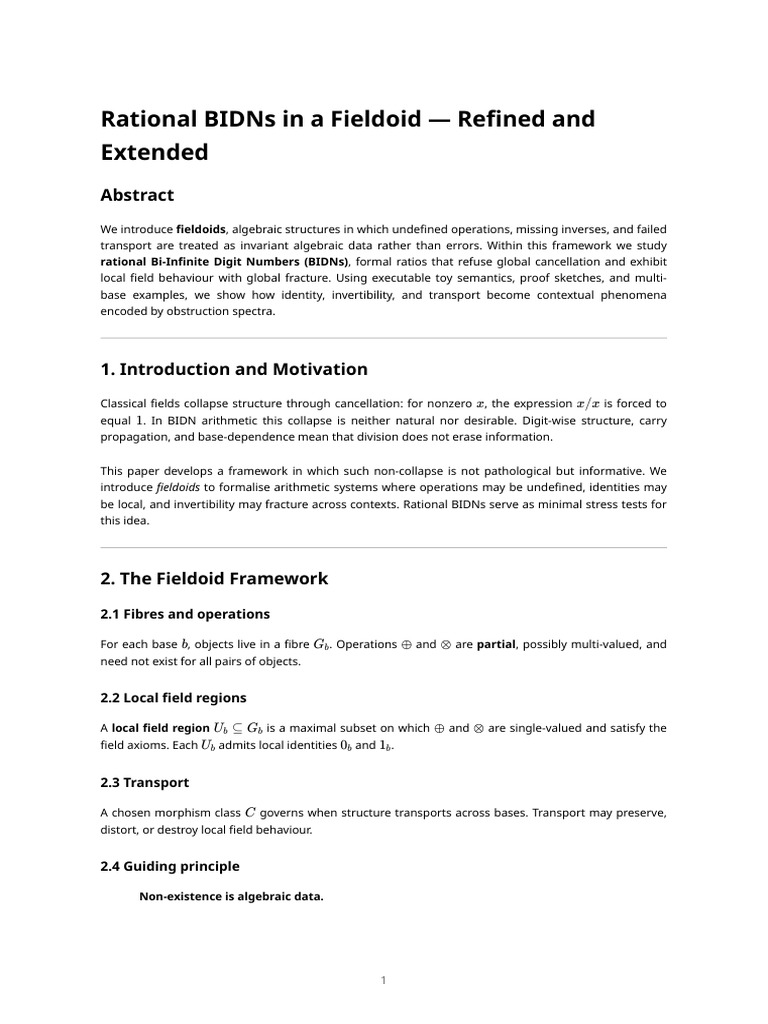 Rational Bidns in A Fieldoid - Refined and Extended | PDF | Field ...