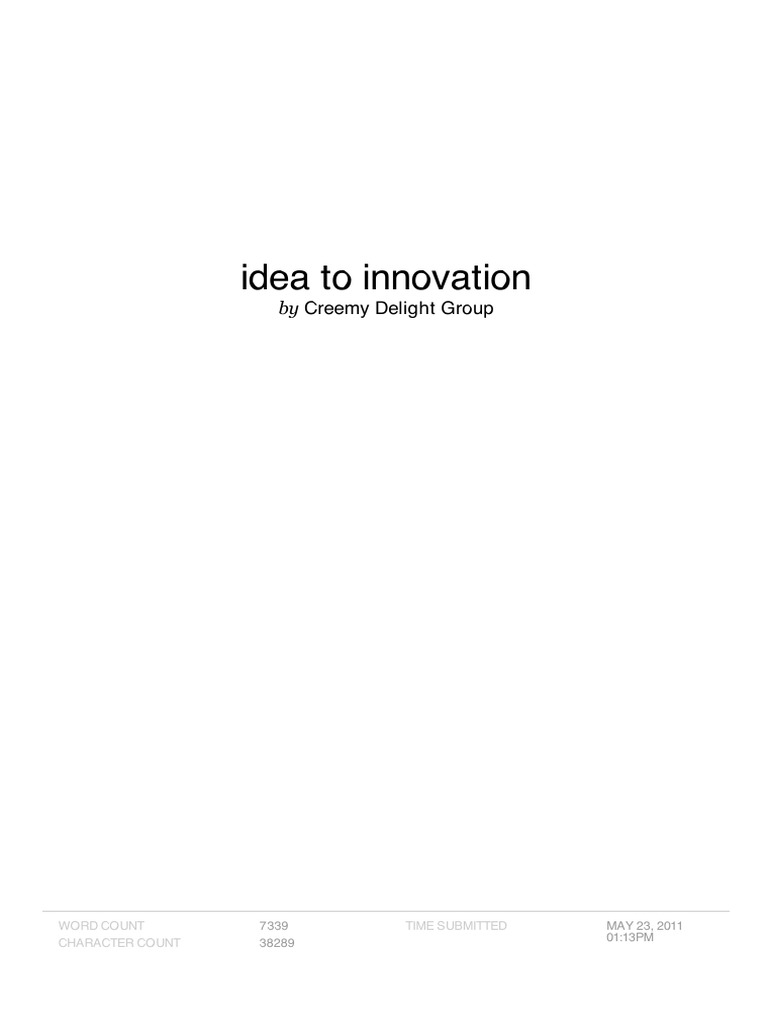 From Idea to Innovation Guide | PDF