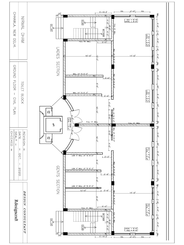Toilet Block Civil Plan | PDF