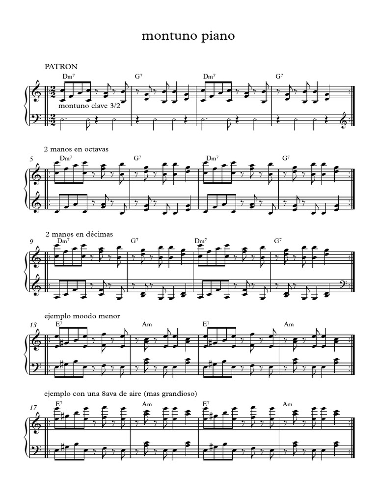 Techniques de Montuno au Piano | PDF