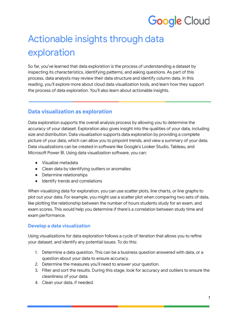 Google Cloud Data Analytics - Actionable Insights Through Data ...