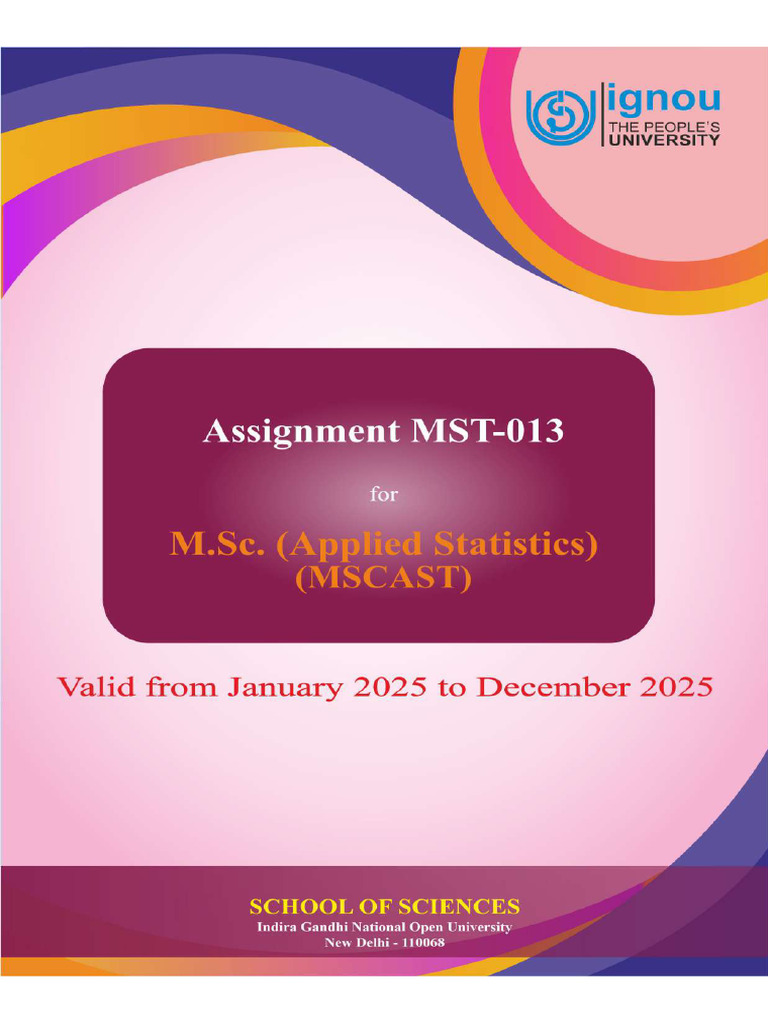Mscast MST 013 | PDF | Sampling (Statistics) | Variance