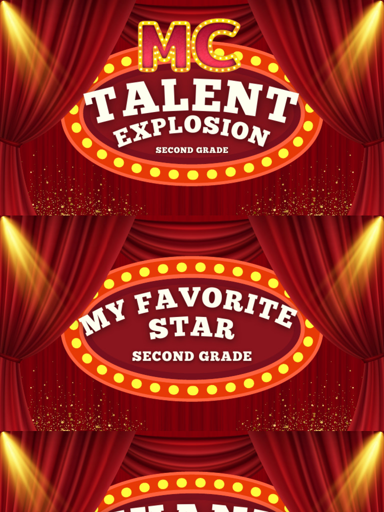Red Bold Talent Show Presentation | PDF