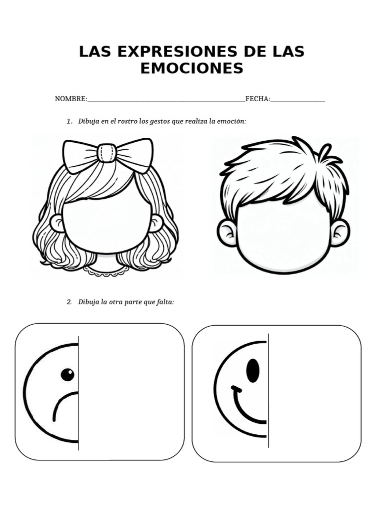 Actividades para Expresar Emociones 5 Años | PDF