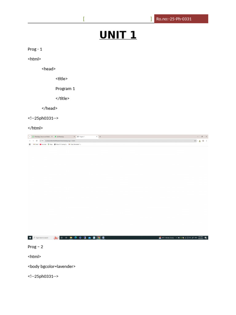 HTML Programming Examples and Tags | PDF | Web Development