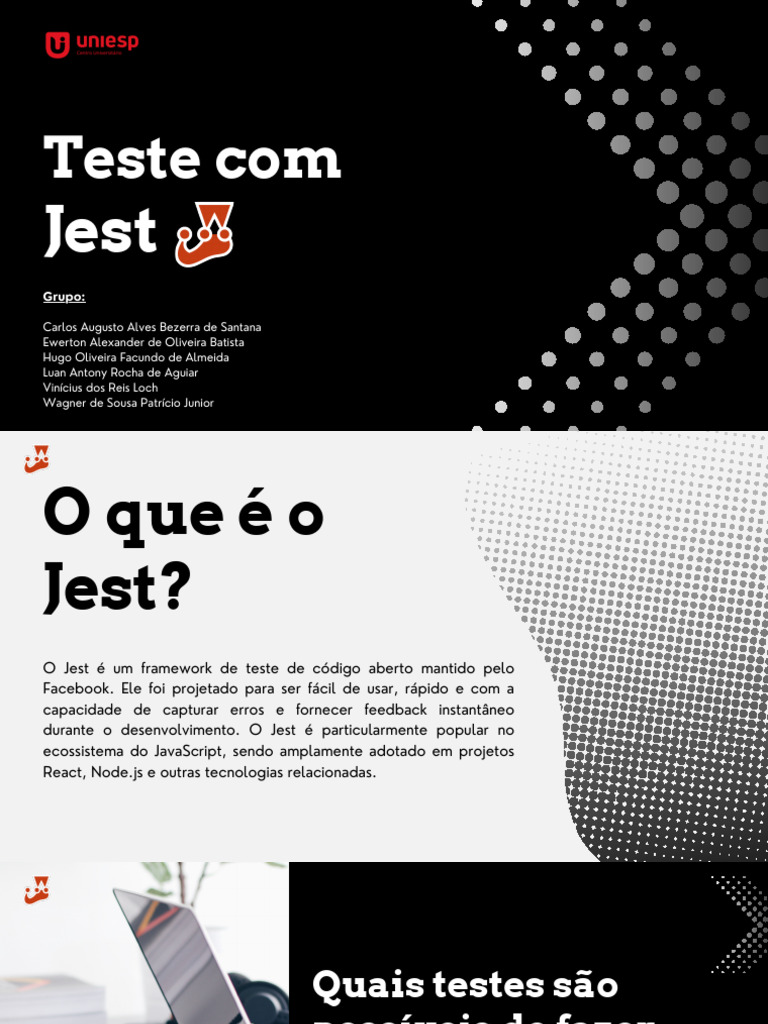 Introdução ao Jest: Testes em JavaScript | PDF | Script Java ...