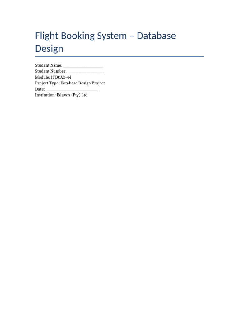 Flight Booking System Database Design | PDF | Computer Data | Computing