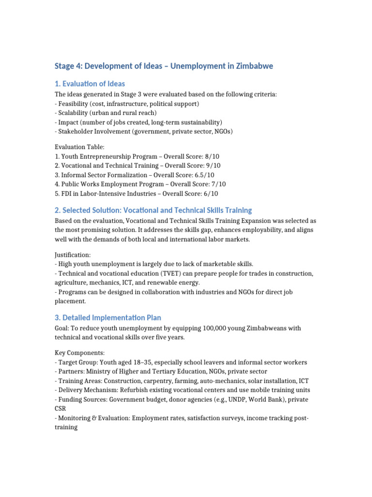 Vocational Skills Training to Combat Unemployment | PDF | Vocational ...