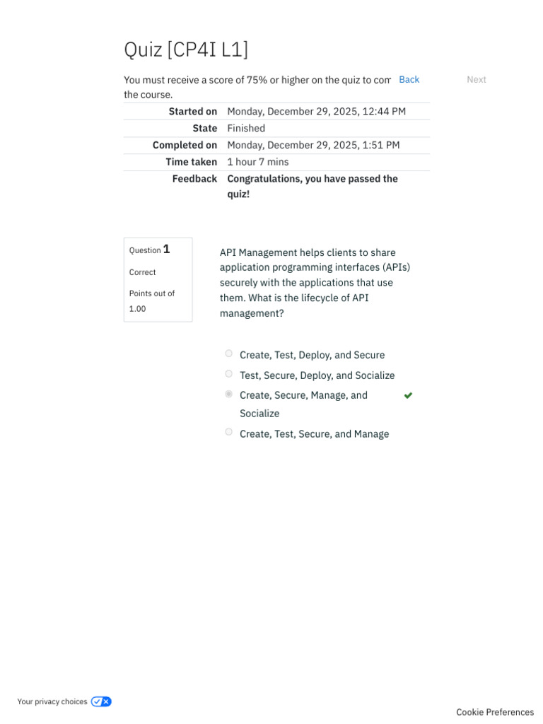 IBM Cloud Pak for Integration Quiz Results | PDF | Cloud Computing ...