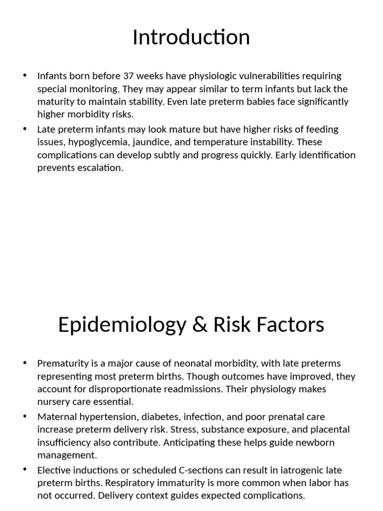 Late Preterm Infant Care Guidelines | PDF | Preterm Birth | Hypoglycemia