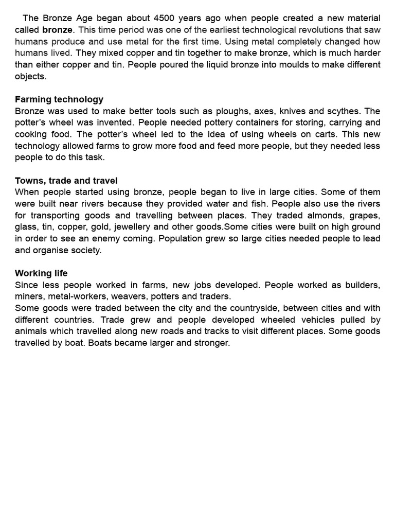 Copia de The Bronze Age Summary | PDF