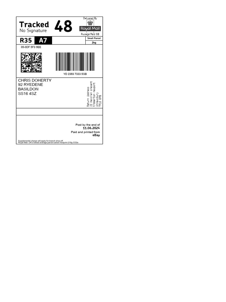 Ebay Label 08-11653-63839 | PDF