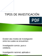 Tipos de Investigacion