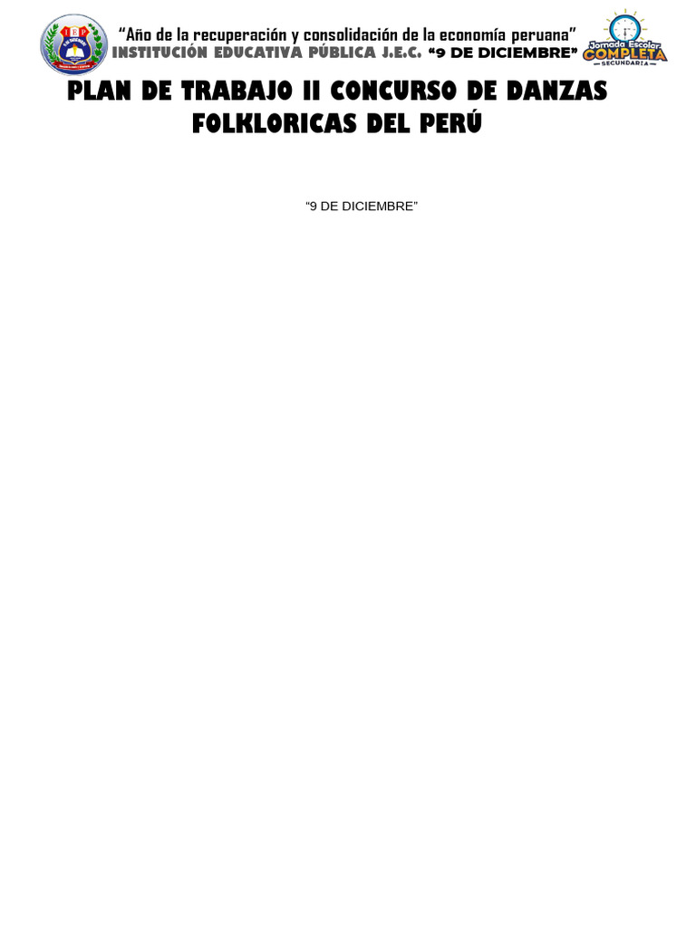 Concurso de Danzas Folklóricas Perú 2025 | PDF | Folklore | Perú