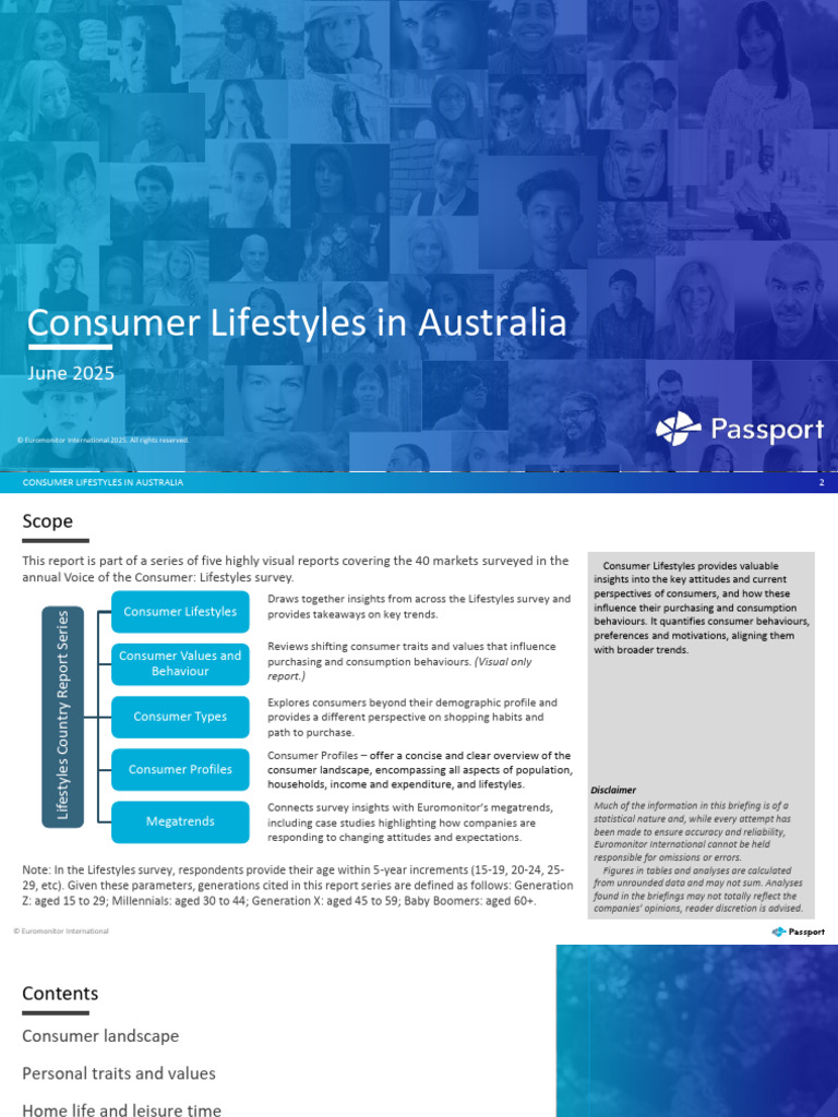 Consumer Lifestyles in Australia 2025 | PDF | Millennials | Brand